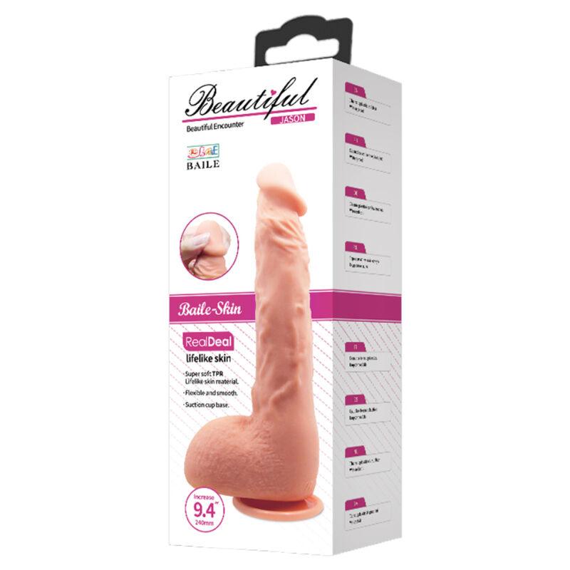 BAILE - DILDO REALÍSTICO JASON NATURAL 24 CM - Imagen 4