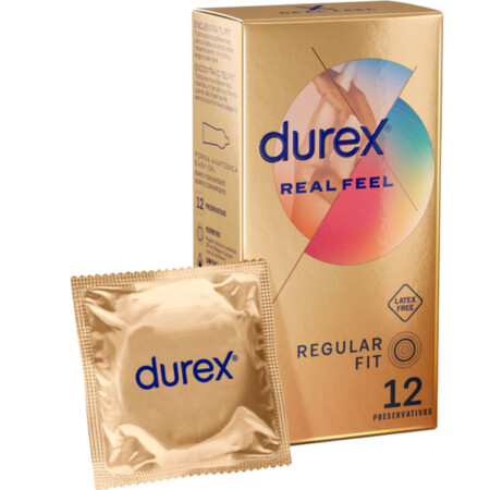 DUREX - PRESERVATIVOS REAL FEEL SIN LÁTEX 12 UNIDADES