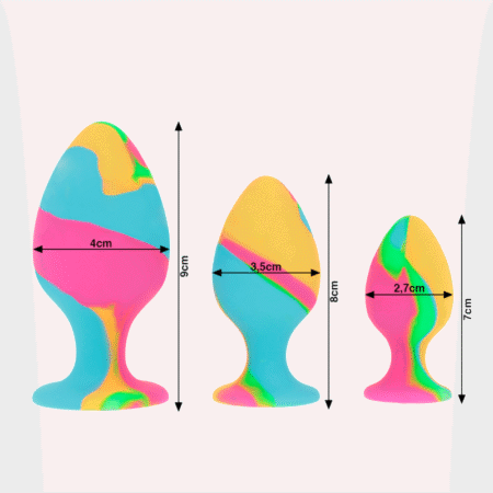 INTENSE - SET PLUG SILICONA MULTICOLOR
