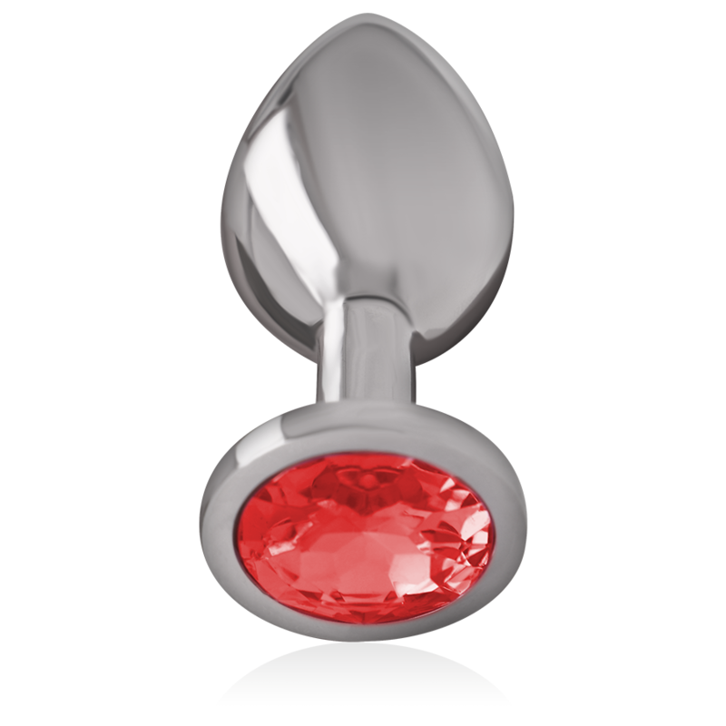 INTENSE - PLUG ANAL METAL CON CRISTAL ROJO TALLA M - Imagen 2