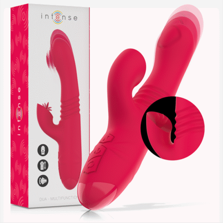 INTENSE - DUA VIBRADOR MULTIFUNCIÓN RECARGABLE UP  DOWN CON LENGUA ROJO