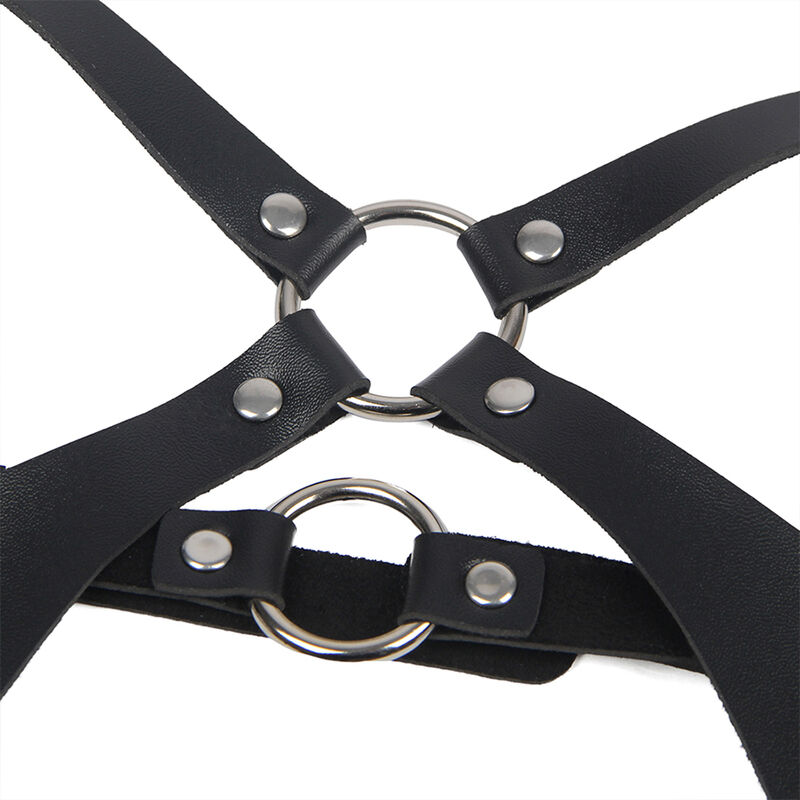 SUBBLIME - ARNÉS CUERPO ENTERO CON HEBILLAS CUERO NEGRO TALLA ÚNICA - Imagen 5