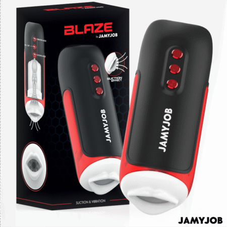 JAMYJOB - BLAZE MASTURBADOR BOCA AUTOMTICO 5 MODOS ONDAS ESTIMULADORAS Y VIBRACIÓN
