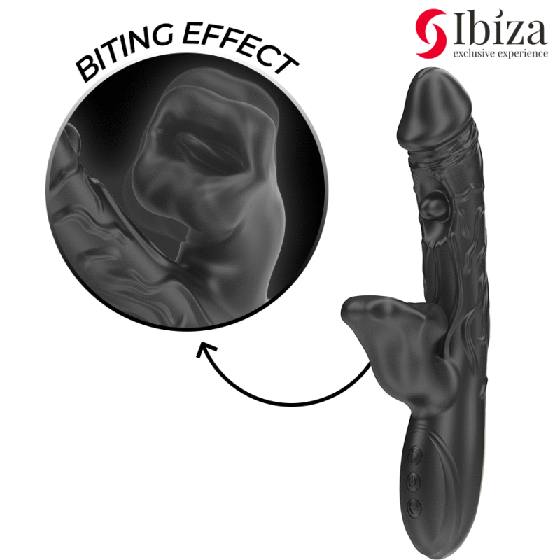 IBIZA - VIBRADOR Y ESTIMULADOR DE CLÍTORIS CON EFECTO MORDEDOR Y ROTACIÓN - Imagen 4