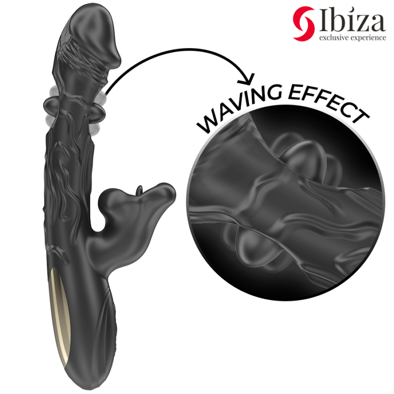 IBIZA - VIBRADOR Y ESTIMULADOR DE CLÍTORIS CON EFECTO MORDEDOR Y ROTACIÓN - Imagen 3