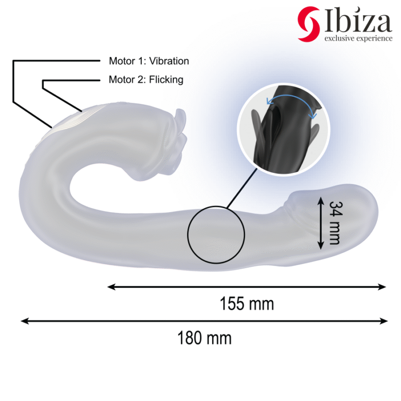 IBIZA - ROSE VIBRADOR EFECTO OSCILANTE Y ESTIMULADOR CLÍTORIS - Imagen 5