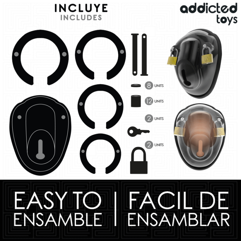 ADDICTED TOYS LOCKED - KEYLESS RESTRAINT JAULA PARA PENE 11,5 CM - Imagen 4
