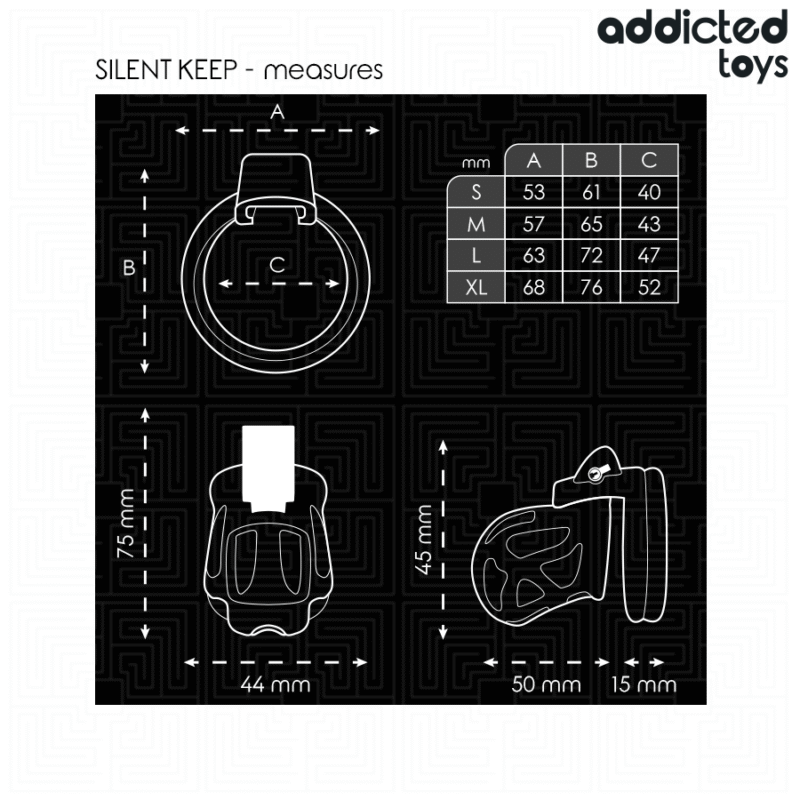 ADDICTED TOYS LOCKED - SILENT KEEP JAULA PARA PENE 7,5 CM - Imagen 5
