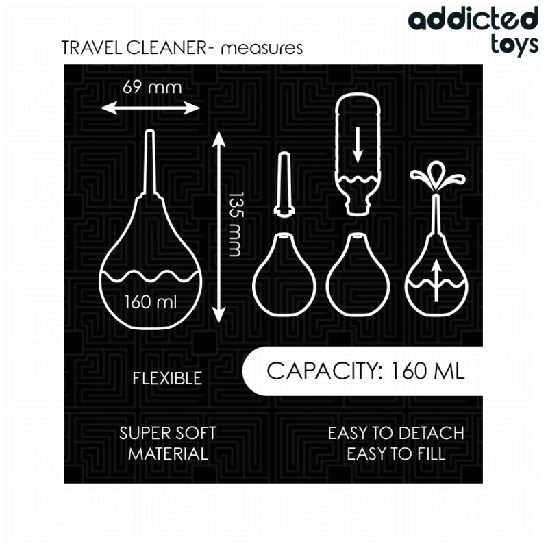 ADDICTED TOYS - LIMPIADOR ANAL DE VIAJE TALLA M 160 ML - Imagen 5