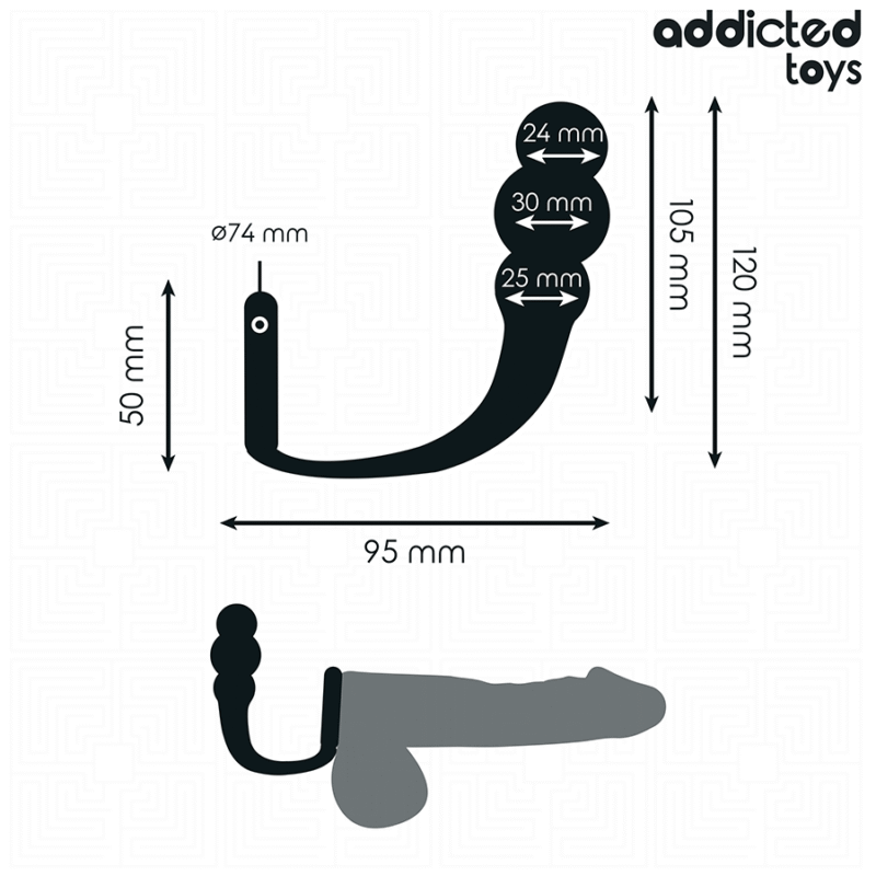 ADDICTED TOYS - PLUG ANAL CON ANILLO SILICONA MODELO 1 - Imagen 5