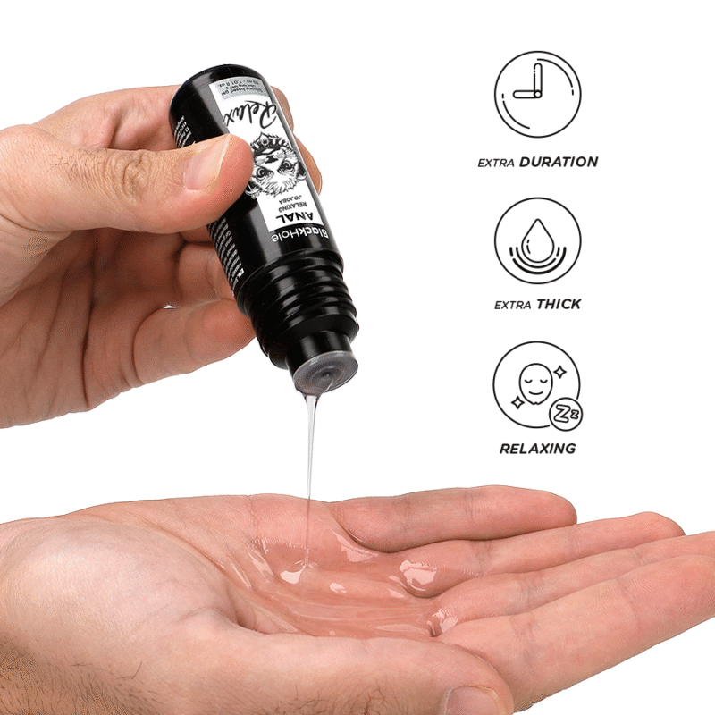 BLACK HOLE -  ANAL RELAXING CON JOJOBA BASE SILICONA 30 ML - Imagen 3