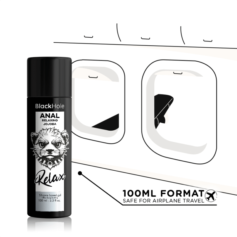 BLACK HOLE - ANAL RELAXING CON JOJOBA BASE SILICONA 100 ML - Imagen 4