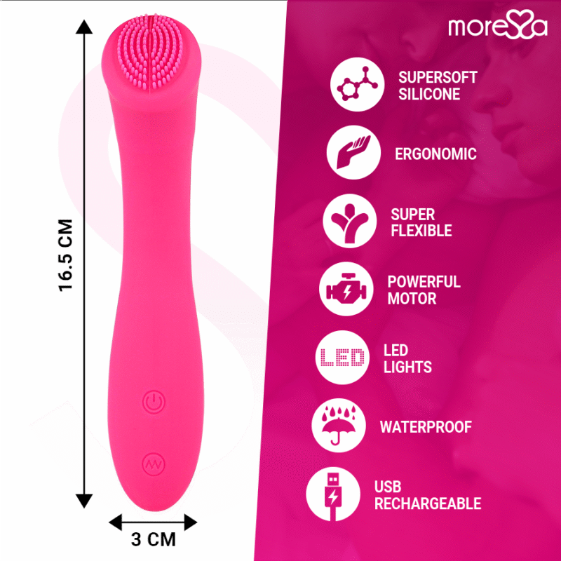 MORESSA - CELSO MASAJEADOR DUO PUNTO G Y SUERO PELVICO PREMIUM SILICONE RECARGABLE - Imagen 4