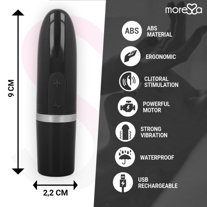 MORESSA - IVY MASAJEADOR SIMULADOR LABIAL DE VIAJE NEGRO - Imagen 4