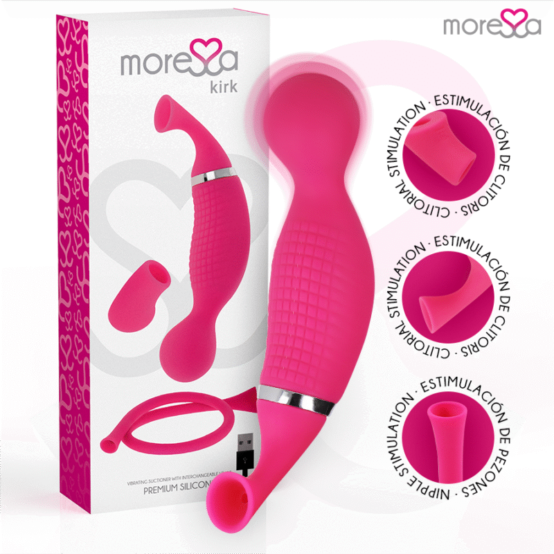 MORESSA - KIRK DUO ONDAS ESTIMULADORAS + MASAJEADOR MULTI PRESTACIONES PREMIUM SILICONE RECARGABLE