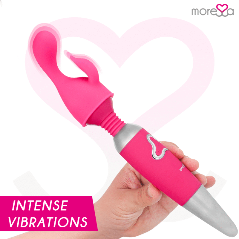 MORESSA - ODILON WAND POTENTE MOTOR MAS DOS CABEZALES PREMIUM SILICONE RECARGABLE - Imagen 3