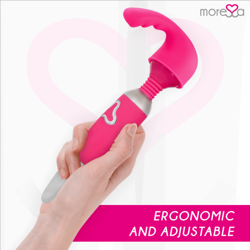 MORESSA - ODILON WAND POTENTE MOTOR MAS DOS CABEZALES PREMIUM SILICONE RECARGABLE - Imagen 5