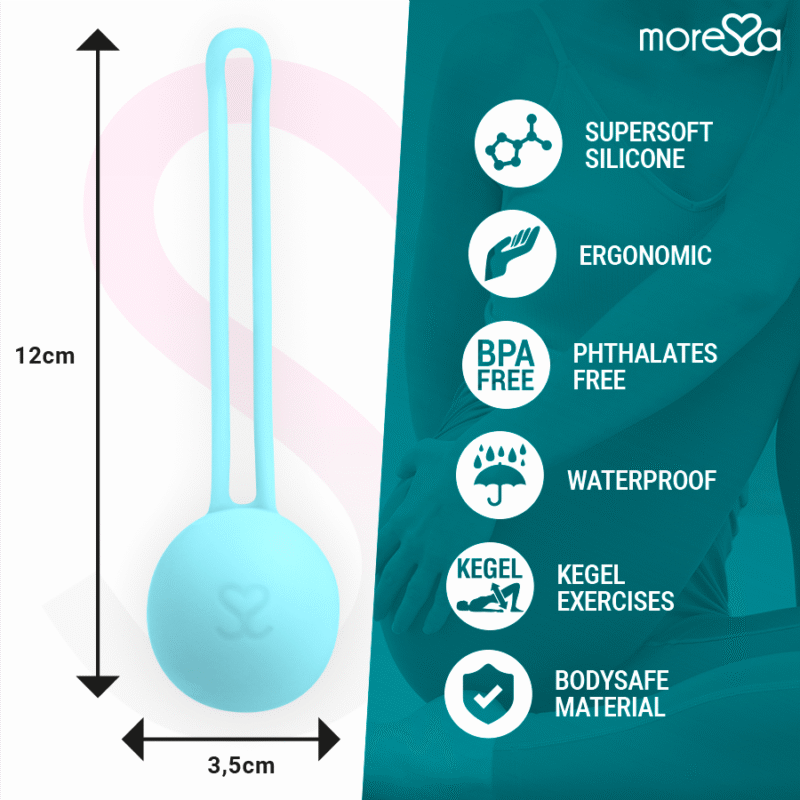 MORESSA - OSIAN ONE ENTRENAMIENTO SUELO PELVICO 51gr PREMIUM SILICONA TURQUESA - Imagen 4