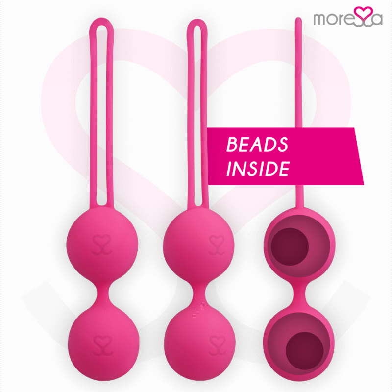 MORESSA - OSIAN THREE ENTRENAMIENTO SUELO PELVICO 85 gr PREMIUM SILICONA ROSA - Imagen 2