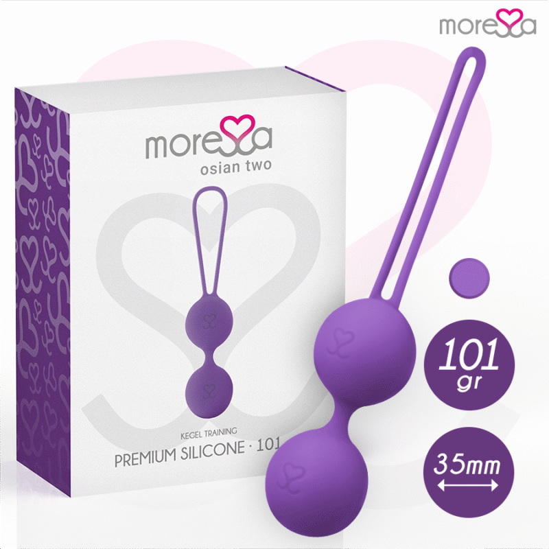 MORESSA - OSIAN TWO ENTRENAMIENTO SUELO PELVICO 101gr PREMIUM SILICONA LILA
