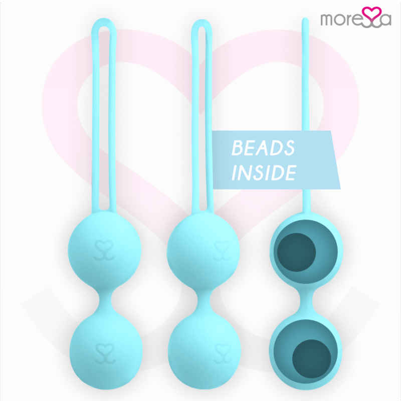 MORESSA - OSIAN TWO ENTRENAMIENTO SUELO PELVICO 101gr PREMIUM SILICONA TURQUESA - Imagen 2
