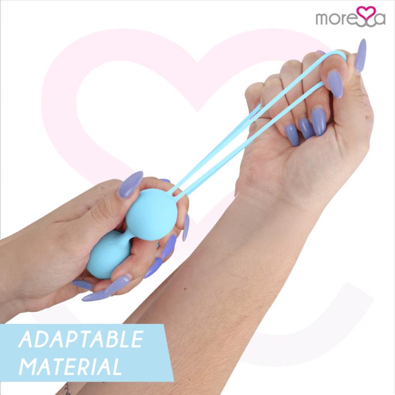 MORESSA - OSIAN TWO ENTRENAMIENTO SUELO PELVICO 101gr PREMIUM SILICONA TURQUESA - Imagen 3
