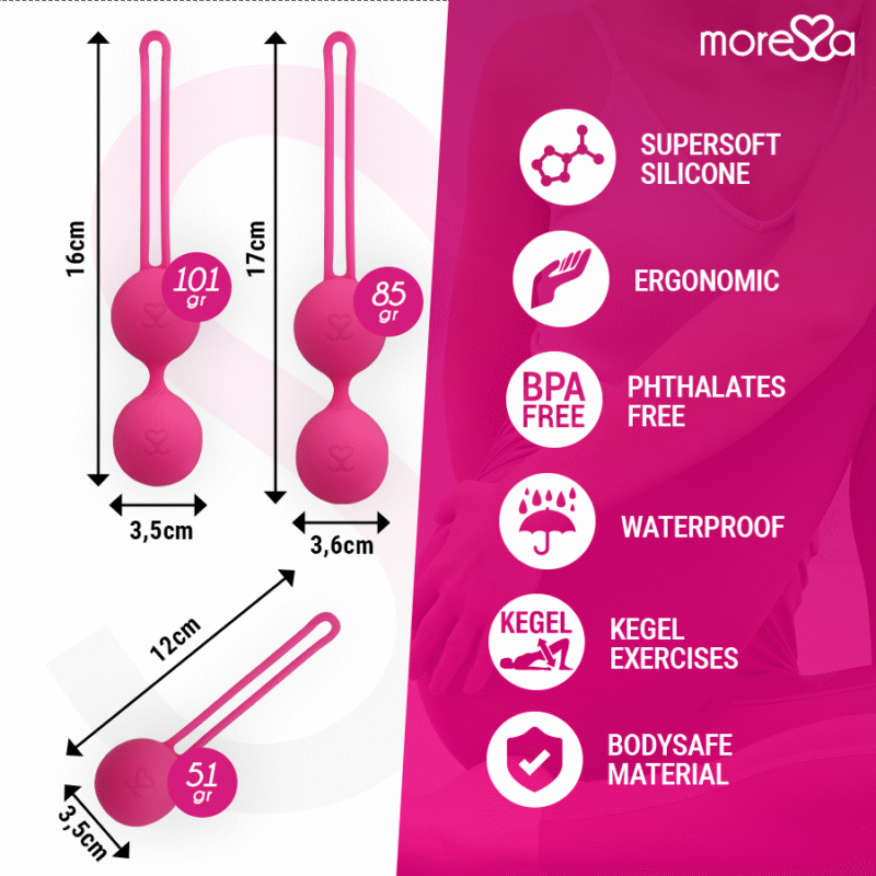 MORESSA - OSIAN SET PREMIUM SILICONA ROSA (Osian One - 51 g  Osian Two - 101 g  Osian Three 85 g) - Imagen 4