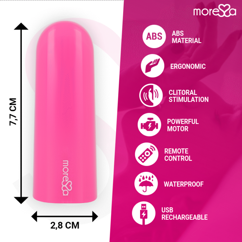 MORESSA - NIX POTENTE VIBRADOR MULTI JUEGOS CONTROL REMOTO ROSA - Imagen 4