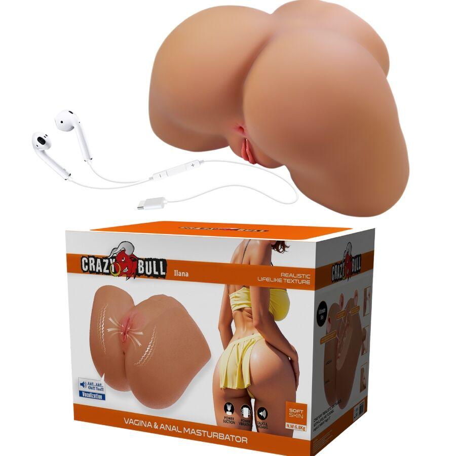 CRAZY BULL - ILANA TRASERO FEMENINO REALISTA VIBRADOR SUCCIONADOR CON SONIDO 6.8 KG - Imagen 2