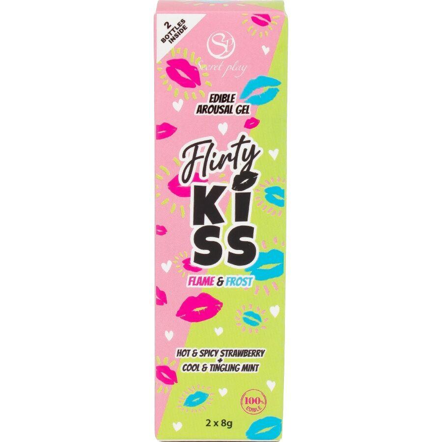 SECRETPLAY - FLIRTY KISS GELES CON EFECTOS SEXO ORAL FRESA MENTA 2 x 8 GR - Imagen 5