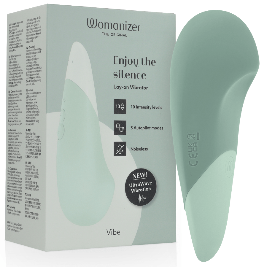 WOMANIZER - VIBE VIBRADOR LAY-ON SILENCIOSO VERDE CLARO