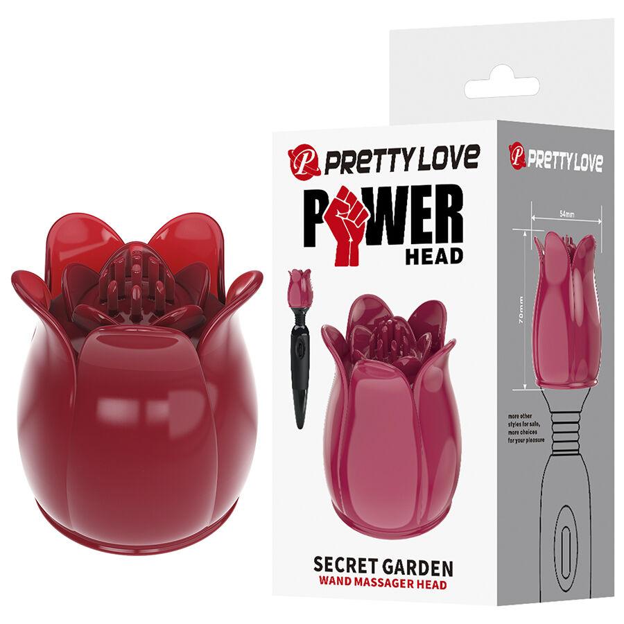 PRETTY LOVE - SECRET GARDEN CABEZAL MASAJEADOR ROSA