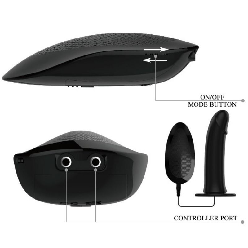 PRETTY LOVE - VITO STRAP ON CON DILDO HUECO Y VIBRACIÓN 17.3 CM - Imagen 4