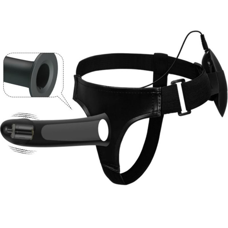 PRETTY LOVE - VITO STRAP ON CON DILDO HUECO Y VIBRACIÓN 17.3 CM - Imagen 3