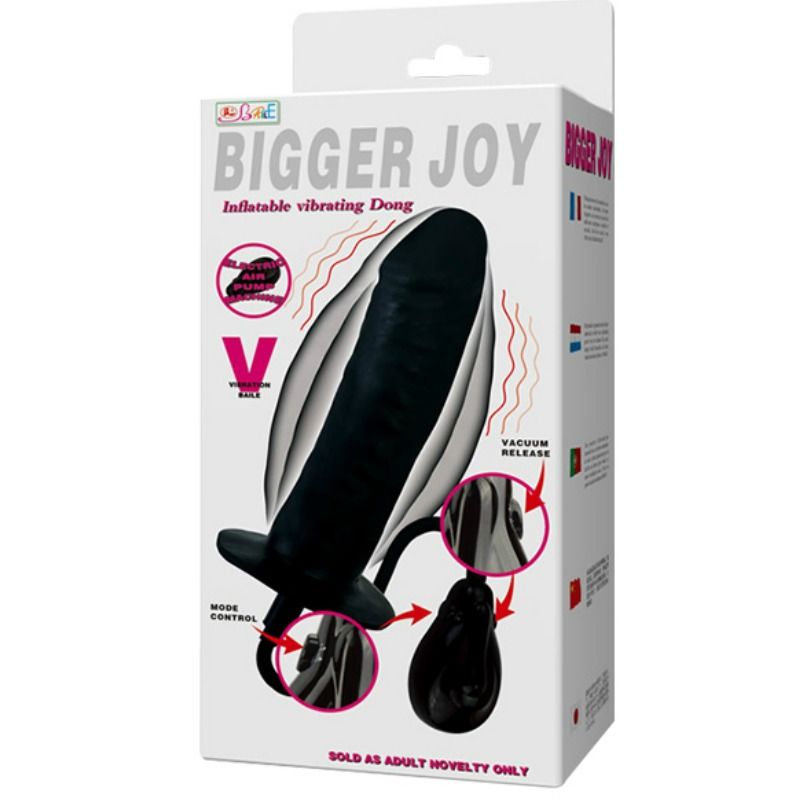 BAILE - BIGGER JOY DILDO HINCHABLE CON VIBRACIÓN 16 CM - Imagen 3