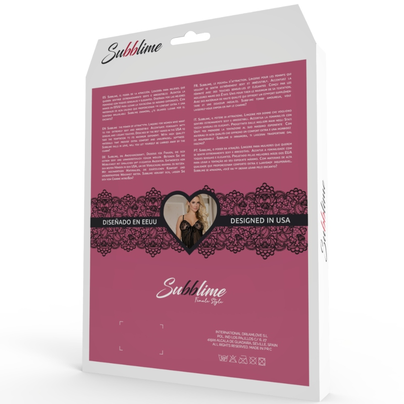 SUBBLIME - FETISH TEDDY CREMALLERA Y MANGA LARGA S/M - Imagen 5