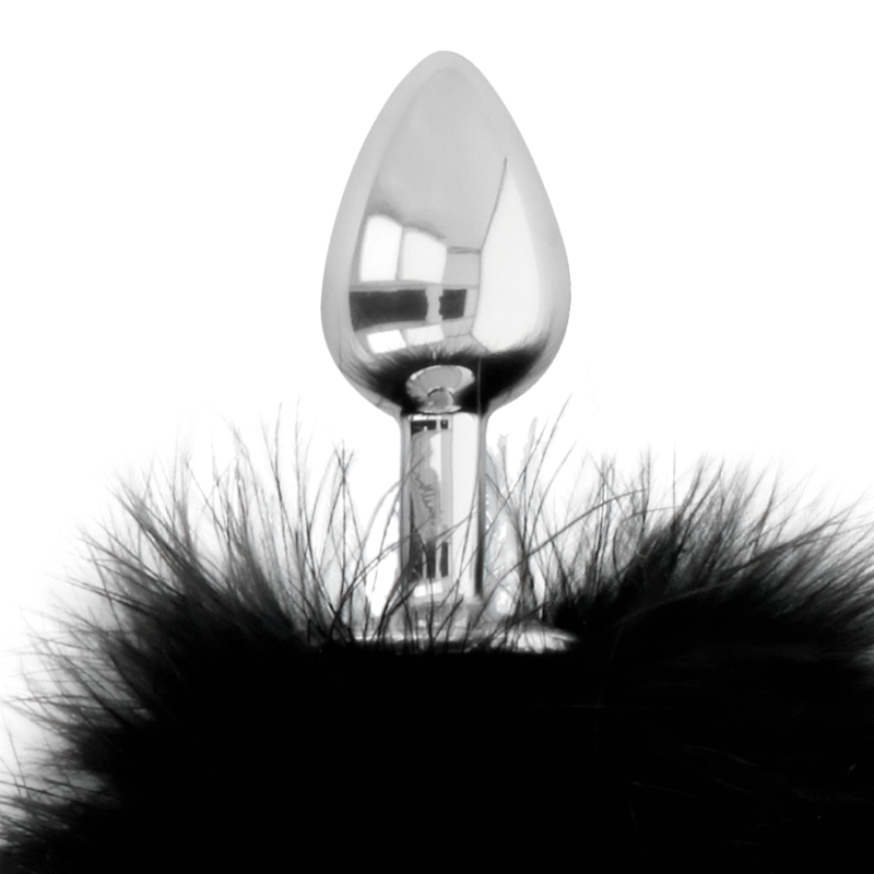 DARKNESS - EXTRA BUTTPLUG ANAL CON COLA NEGRO 7 CM - Imagen 3