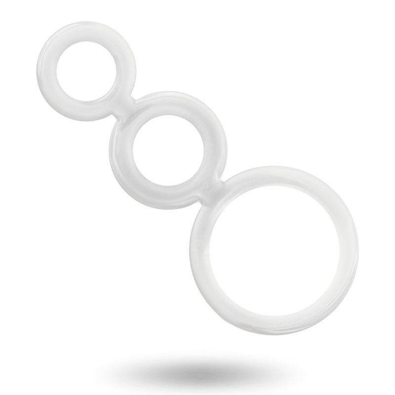 ADDICTED TOYS - SET ANILLOS PENE Y TESTÍCULOS CLEAR - Imagen 3