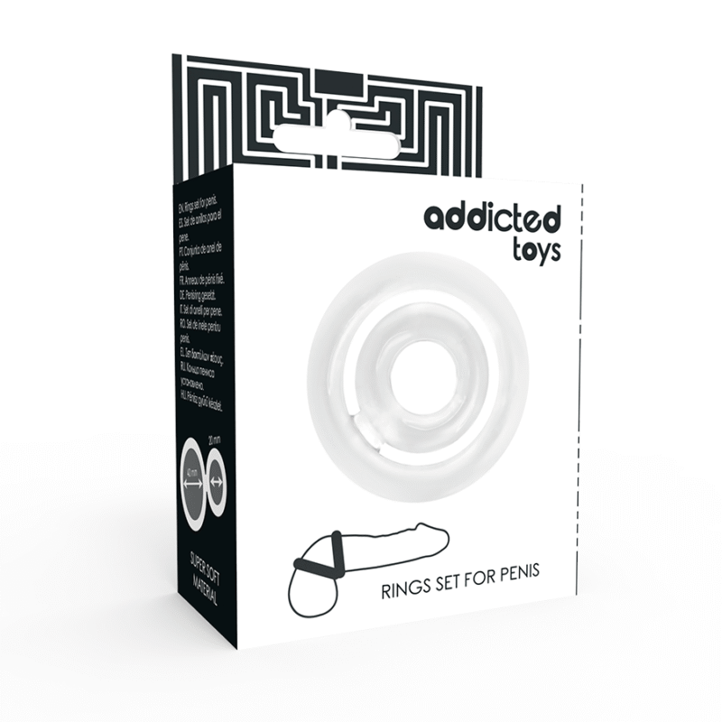 ADDICTED TOYS - POTENZ SET ANILLOS PENE CLEAR - Imagen 4